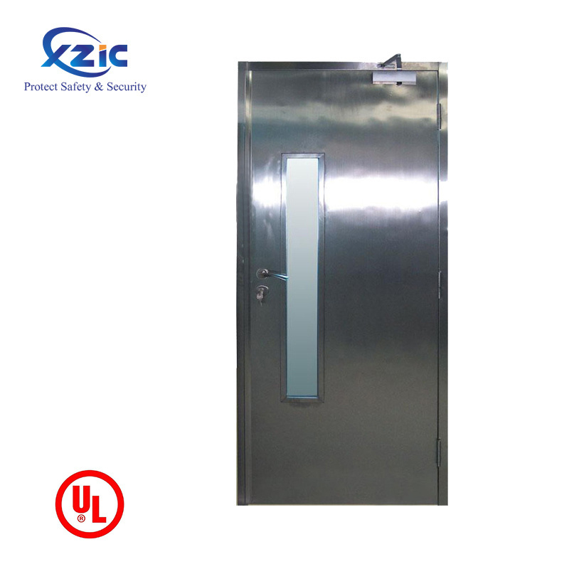 UL CE 2 hours 3 hour stainless steel fire rated shutter door in dubai fire exit panic emergency doors fire resistant door sets