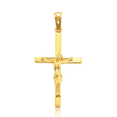 34902 xuping fashion pendant jesus cross design 24k gold plated women jewelry