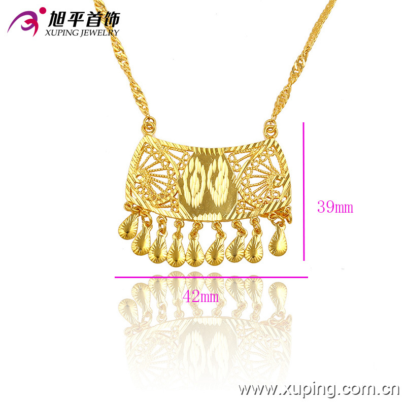 42843 xuping fashion classical designs african gold chain necklace for women