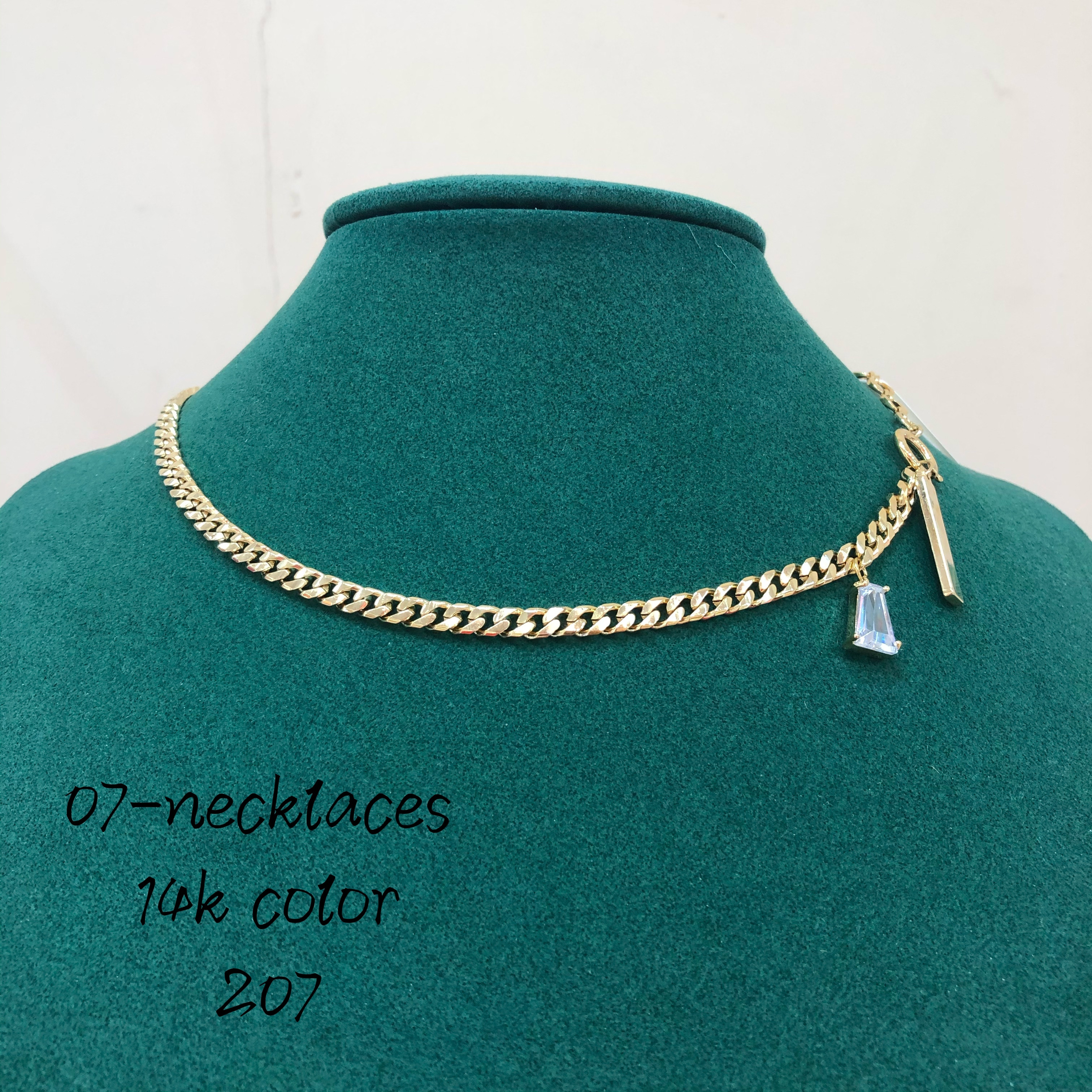 07 xuping jewelry free sample stainless steel Dubai gold-plated cheap fashion all-match necklace