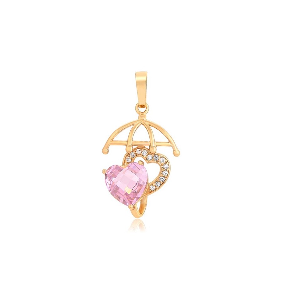 34888 xuping jewelry elegant romantic design umbrella heart shape colorful diamond Mother's Day pendant