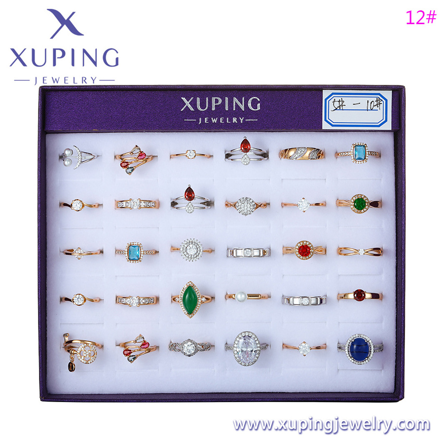 ring-150 xuping jewelry fashion hot sale crystal zircon gold color clearance sale special price box ring