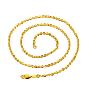 xuping fashion jewelry gold plated brass women's thin chains necklaces