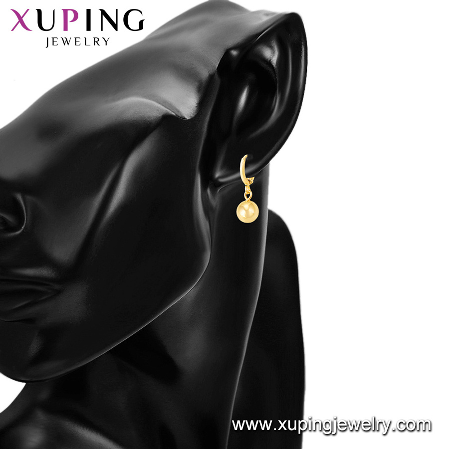 98953 xuping fashion new vintage gold antique earrings+arabic gold 10mm ball earring designs