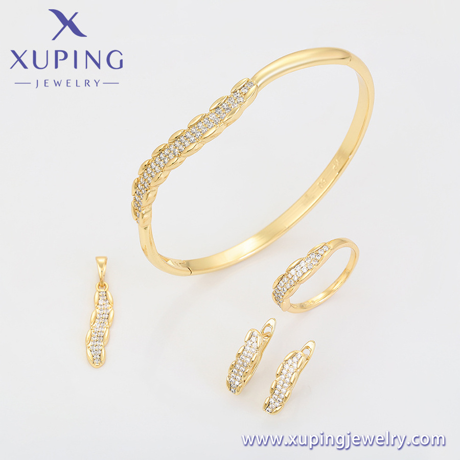 S00145724 Xuping jewelry Elegant Exquisite Fashion 14k Gold Jewelry Set Holiday Gift Ladies Set