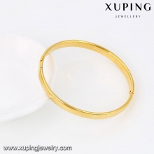 51566 xuping gold jewellery dubai Classic smooth brass bangle for girls