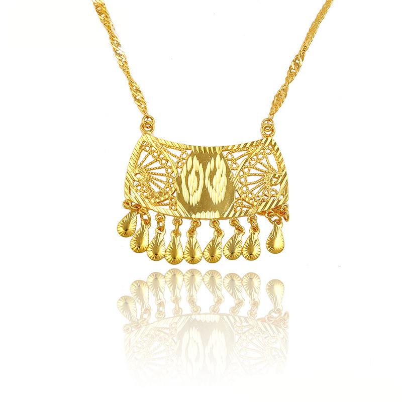 42843 xuping fashion classical designs african gold chain necklace for women