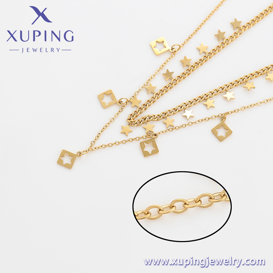 X000850909 XUPING Jewelry chains for men 18K gold color gold jewelry wholesale women's necklaces