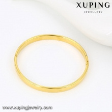 51566 xuping gold jewellery dubai Classic smooth brass bangle for girls