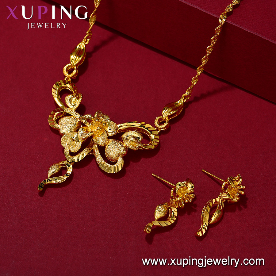 xuping fashionable brazilian gold jewelry, 24k gold plated bridal beads african jewelry set, fashion dubai gold jewellery set