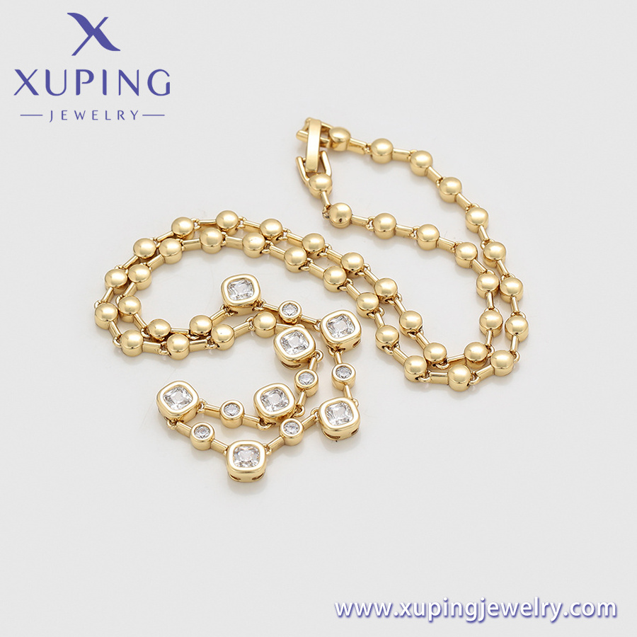 X000917951 XUPING Jewelry 14K gold color stone necklace women gold 14k jewelry