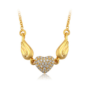 45654 xuping fashion 24K gold color jewelry Synthetic CZ pendent necklace jewelry fashionable heart shaped jewelry