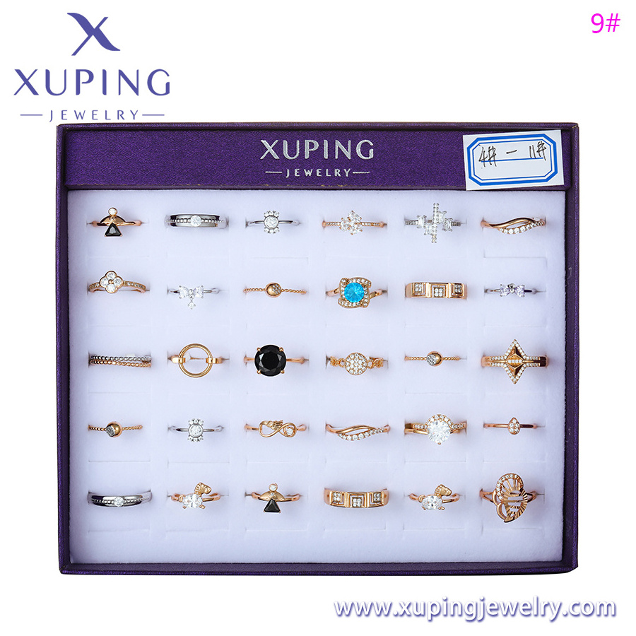 ring-150 xuping jewelry fashion hot sale crystal zircon gold color clearance sale special price box ring