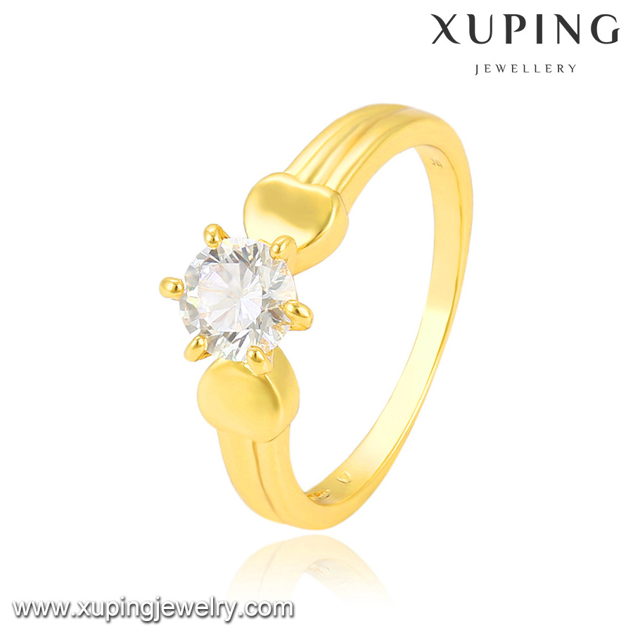 14074 xuping  jewelry women 24 k crystal arabic wedding ring