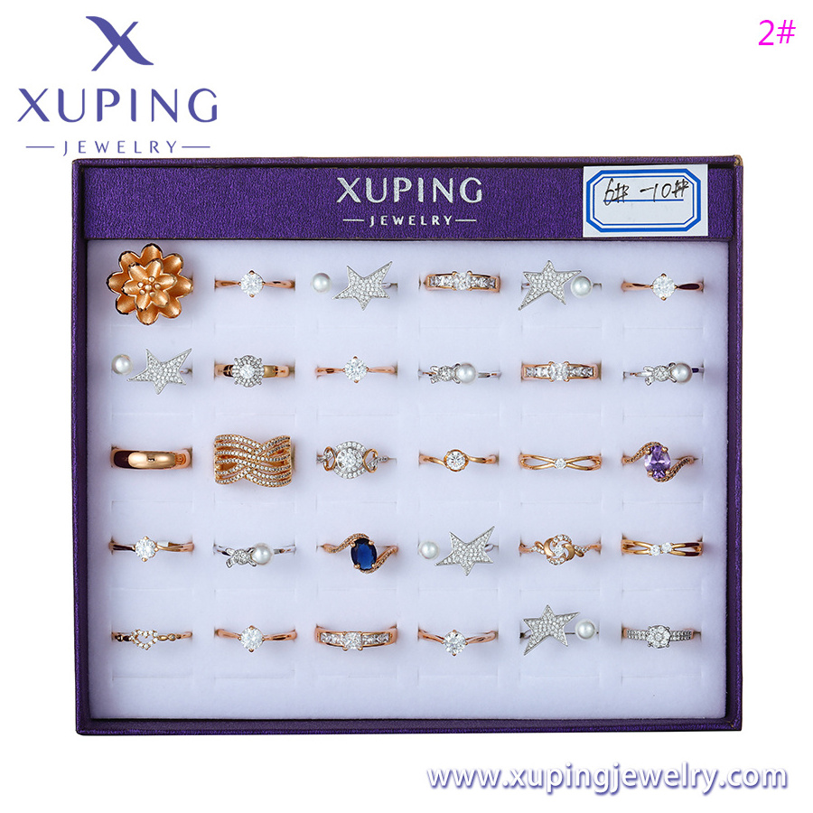 ring-150 xuping jewelry fashion hot sale crystal zircon gold color clearance sale special price box ring