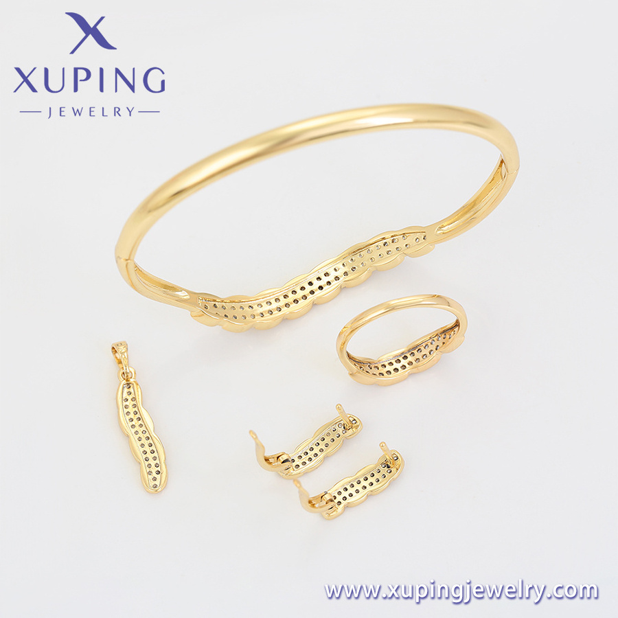 S00145724 Xuping jewelry Elegant Exquisite Fashion 14k Gold Jewelry Set Holiday Gift Ladies Set