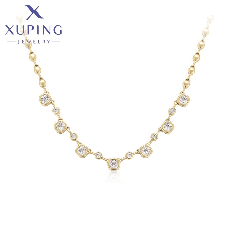 X000917951 XUPING Jewelry 14K gold color stone necklace women gold 14k jewelry