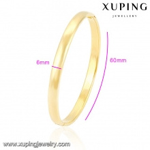 51566 xuping gold jewellery dubai Classic smooth brass bangle for girls