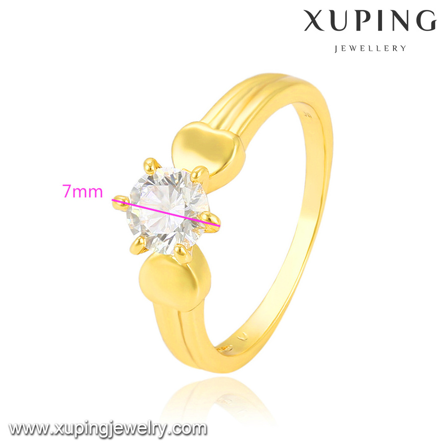 14074 xuping  jewelry women 24 k crystal arabic wedding ring