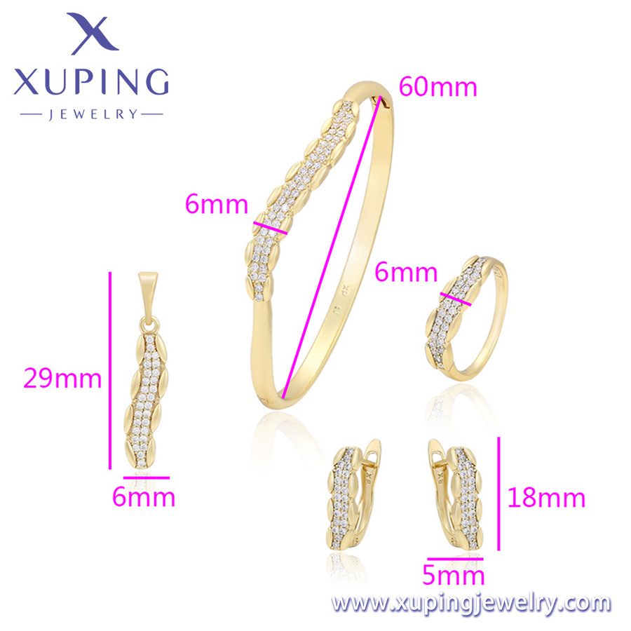 S00145724 Xuping jewelry Elegant Exquisite Fashion 14k Gold Jewelry Set Holiday Gift Ladies Set