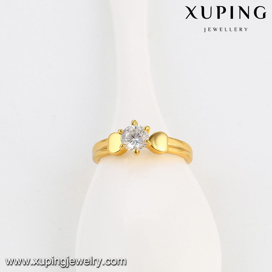 14074 xuping  jewelry women 24 k crystal arabic wedding ring