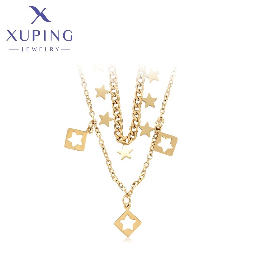 X000850909 XUPING Jewelry chains for men 18K gold color gold jewelry wholesale women's necklaces