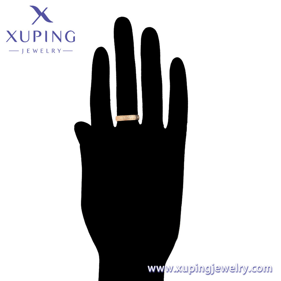 S00158360 xuping jewelry Luxury simple latest gold ring designs  exquisite  elegant 18K gold Environmental Copper ring