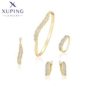 S00145724 Xuping jewelry Elegant Exquisite Fashion 14k Gold Jewelry Set Holiday Gift Ladies Set