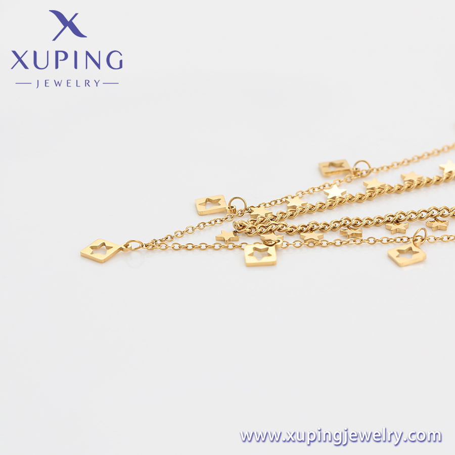 X000850909 XUPING Jewelry chains for men 18K gold color gold jewelry wholesale women's necklaces