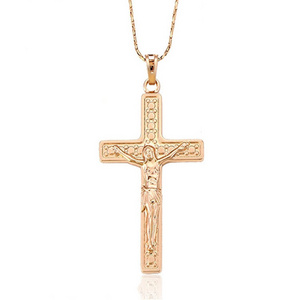 31999 Latest Jewelry Design Rose Gold Color Cross Pendant, Crucifix pendant