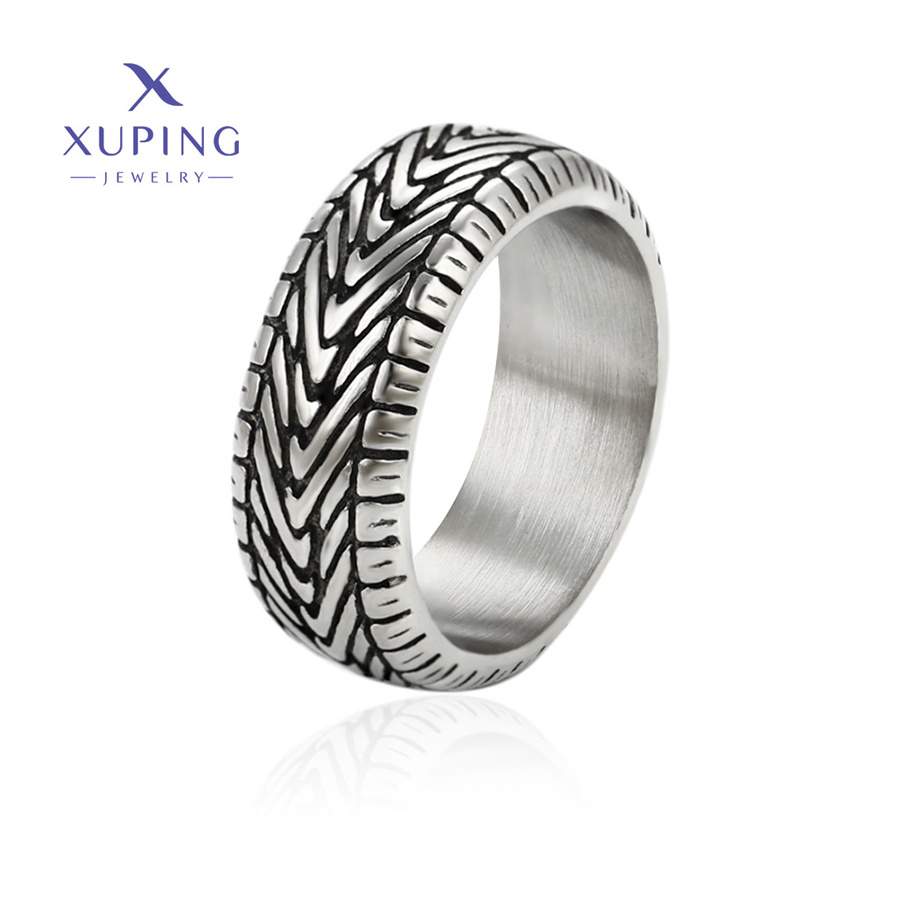 15473 xuping jewelry fashion simple man's ring  Cool Stainless Steel Jewelry ring for men