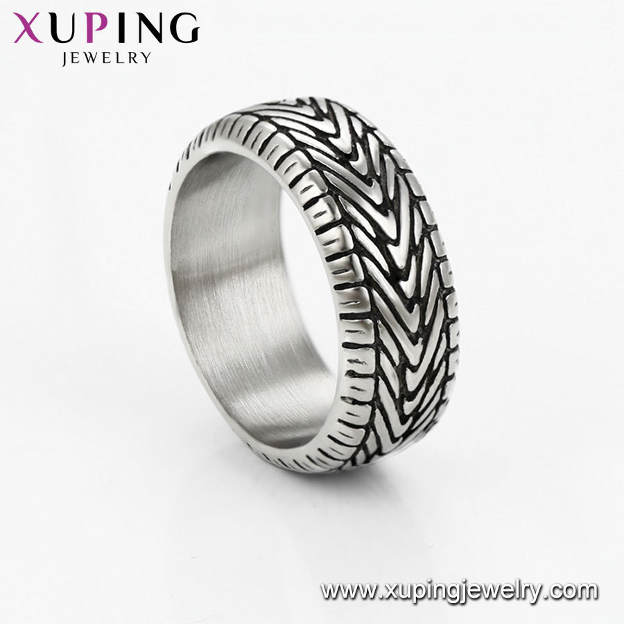 15473 xuping jewelry fashion simple man's ring  Cool Stainless Steel Jewelry ring for men