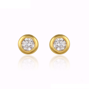 new fashion 24k golden earring designs white stone stud earrings