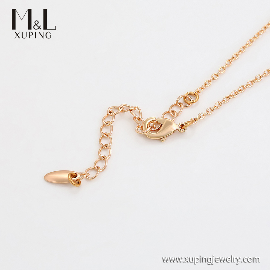 ML54847 XUPING ML Store Animal style wholesale jewelry 18K gold color lovely Small crab shaped ruby pendant necklace