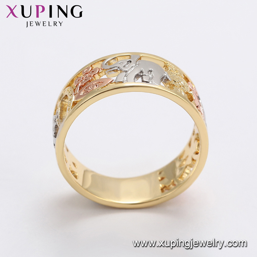 16343 xuping jewelry Cute Elephant Animal Pattern Special Best Selling Ring Model 14K color rose color Gold Plated finger ring