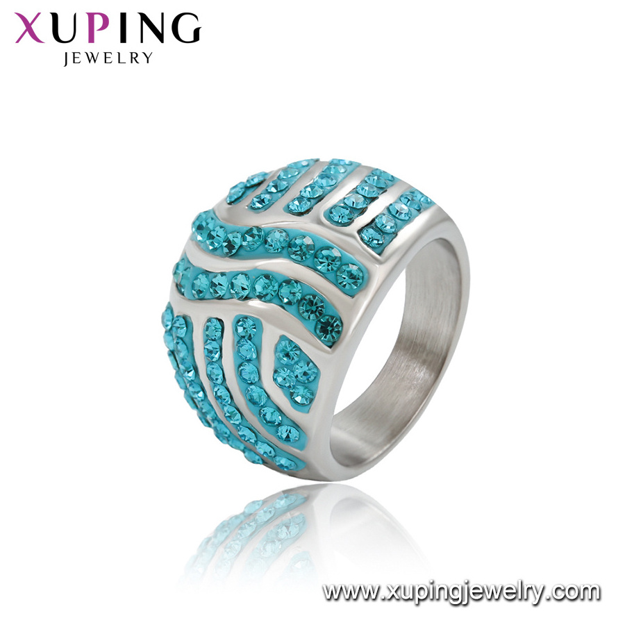 16329 Xuping hot selling design stainless steel jewelry fashion stone finger ring for neutral