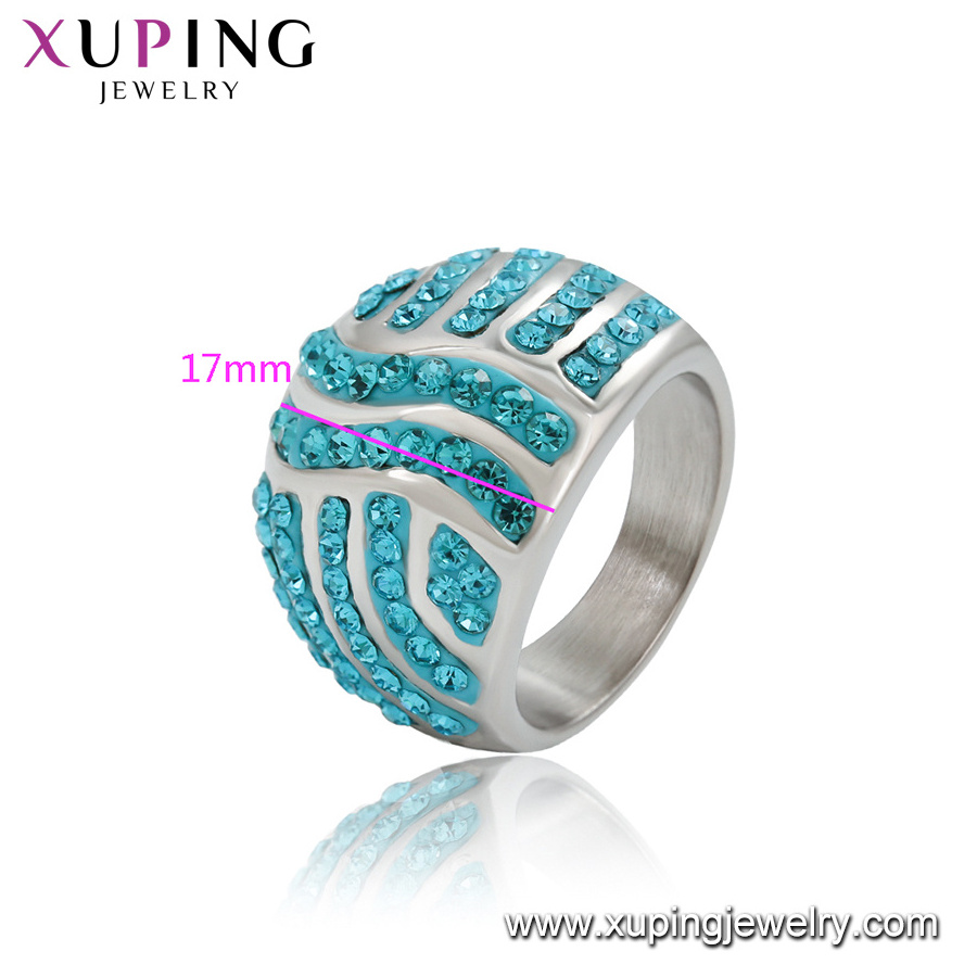 16329 Xuping hot selling design stainless steel jewelry fashion stone finger ring for neutral