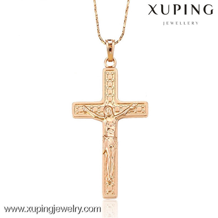 31999 Latest Jewelry Design Rose Gold Color Cross Pendant, Crucifix pendant