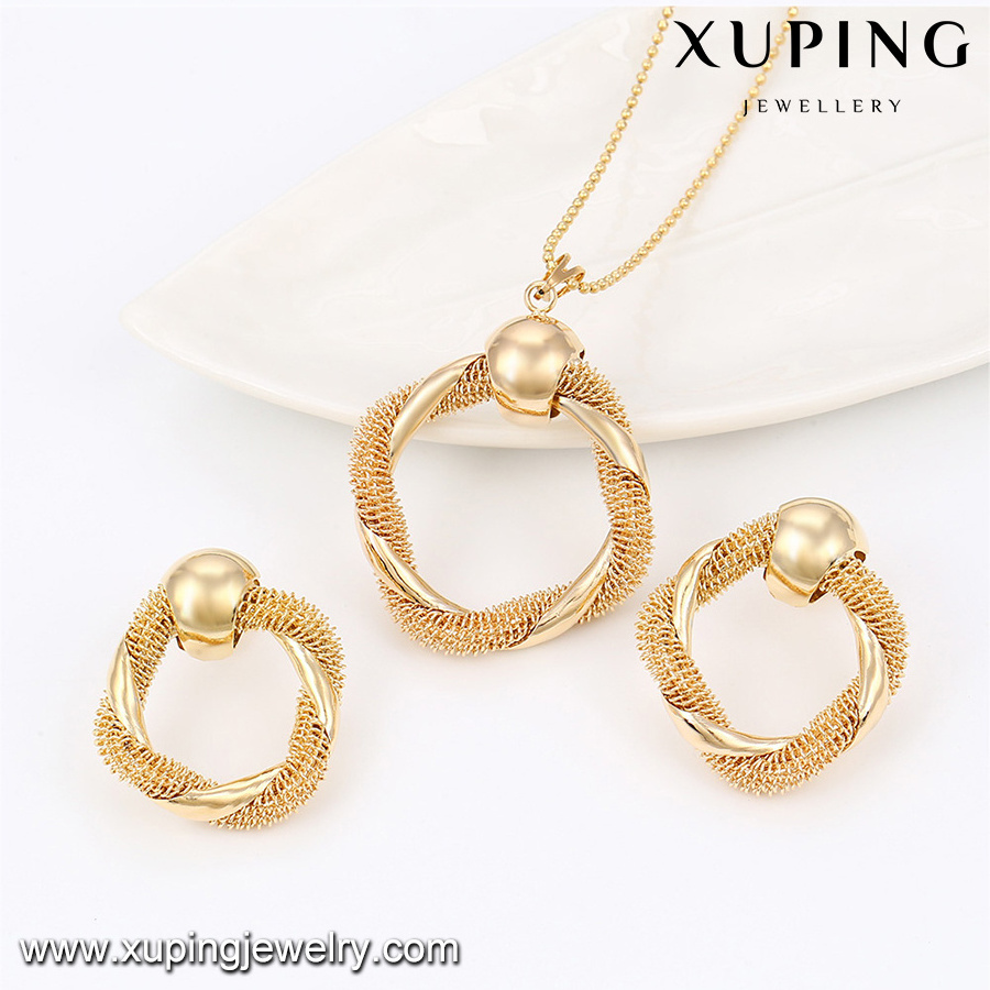 63827 Xuping New Arrive Fashional 18K Gold Plated Cheap Fashion Jewelry Set