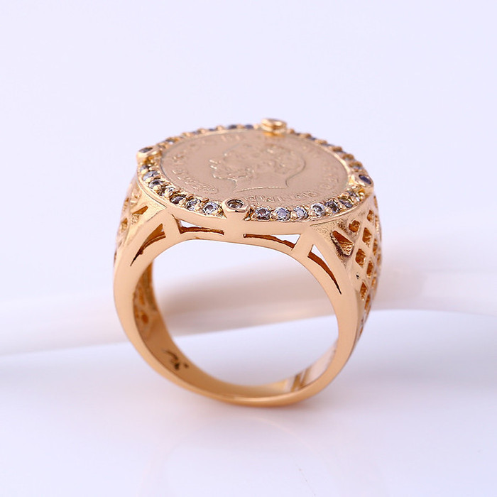 11894 Ring mens 2023 Manufacture Copper Jewelry with 18k Gold Plated rings for men