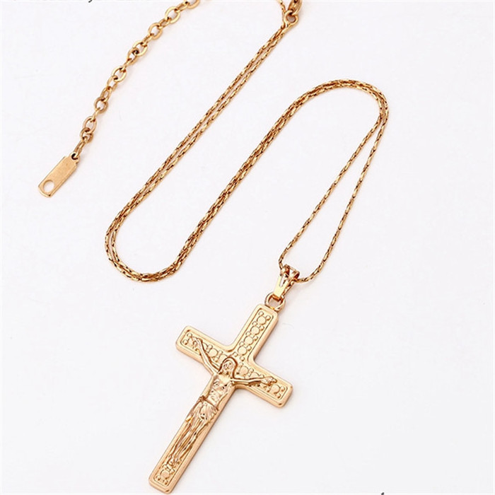 31999 Latest Jewelry Design Rose Gold Color Cross Pendant, Crucifix pendant