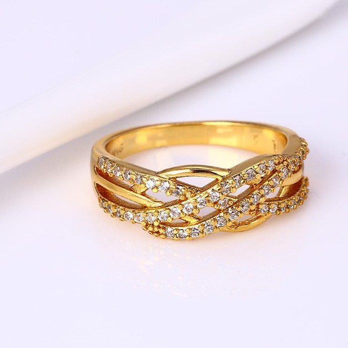 Xuping jewelry 24k gold color gold arabic engagement rings