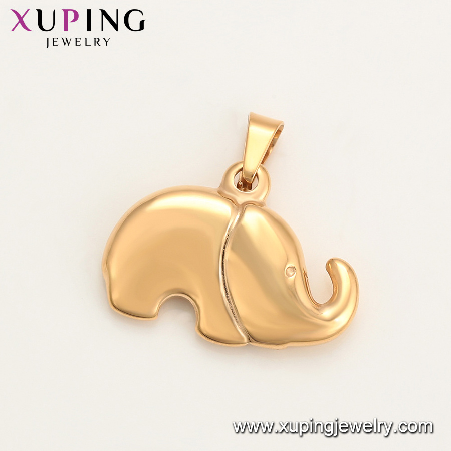 35030 XUPING Wholesale Cute Babay Elephant Gold Plated Stainless Steel Women Fashion Jewellery Elephant Pendant