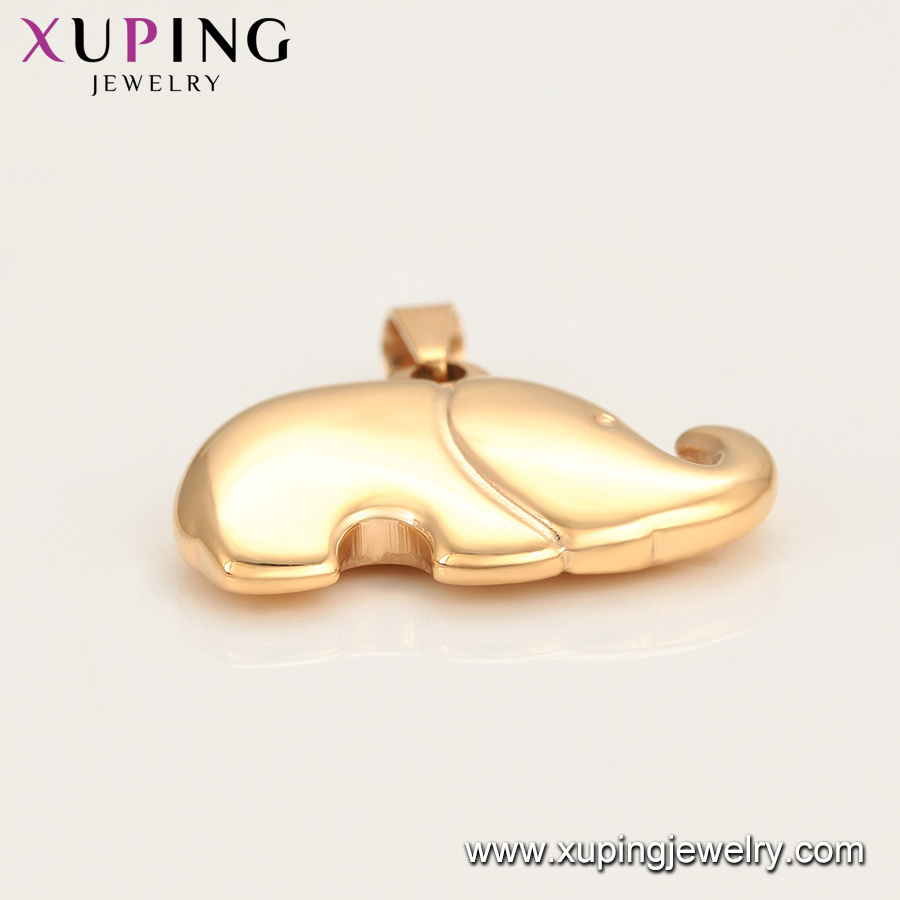 35030 XUPING Wholesale Cute Babay Elephant Gold Plated Stainless Steel Women Fashion Jewellery Elephant Pendant