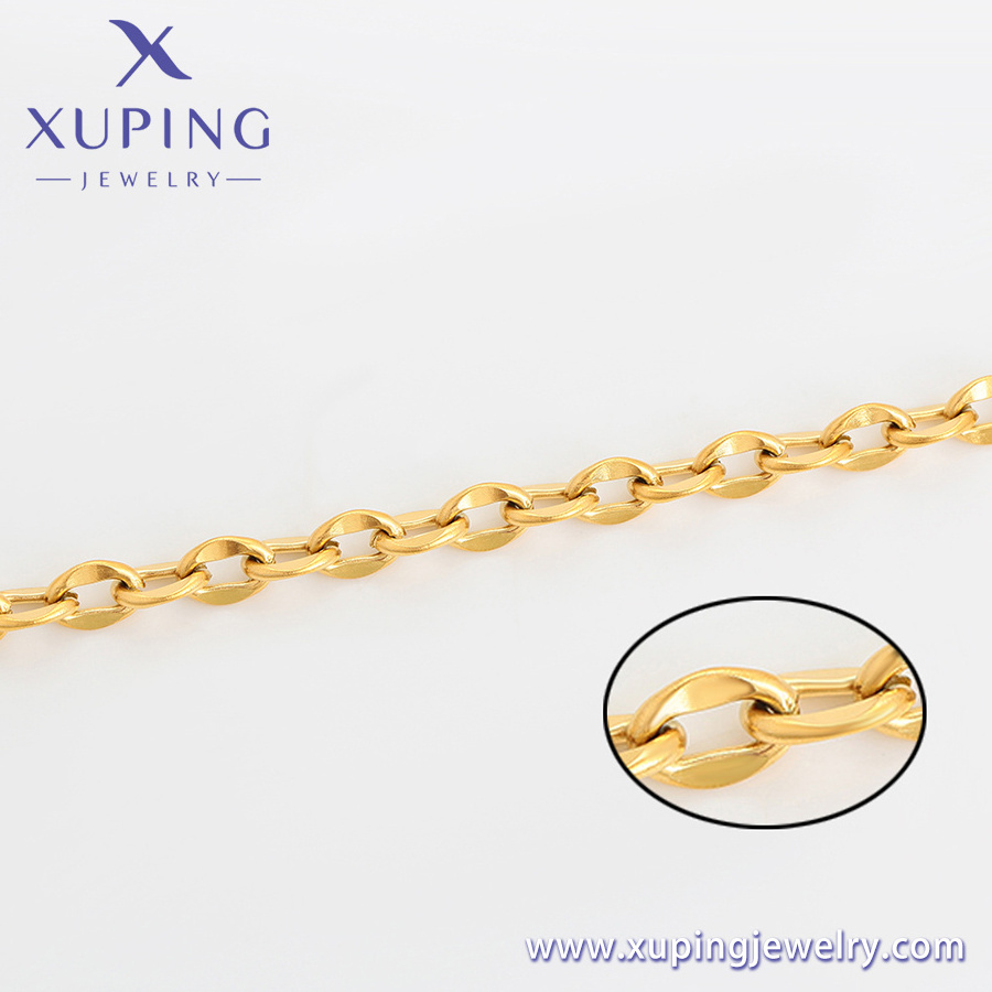 A00903136 Xuping Jewelry high heart shaped diamond set 24K gold stainless steel bracelet