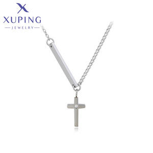 TTM-89 Xuping jewelry delicate charm jewelry cross pendant steel necklaces  hip hop men   ladies jewelry