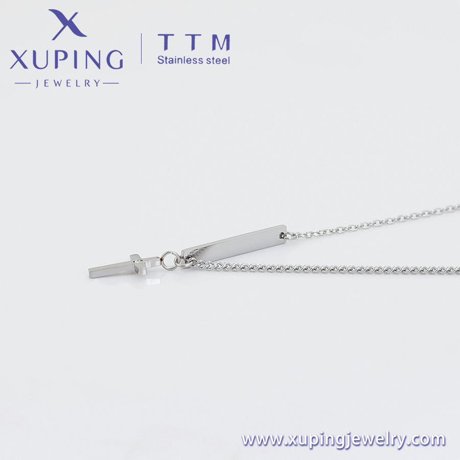 TTM-89 Xuping jewelry delicate charm jewelry cross pendant steel necklaces  hip hop men   ladies jewelry