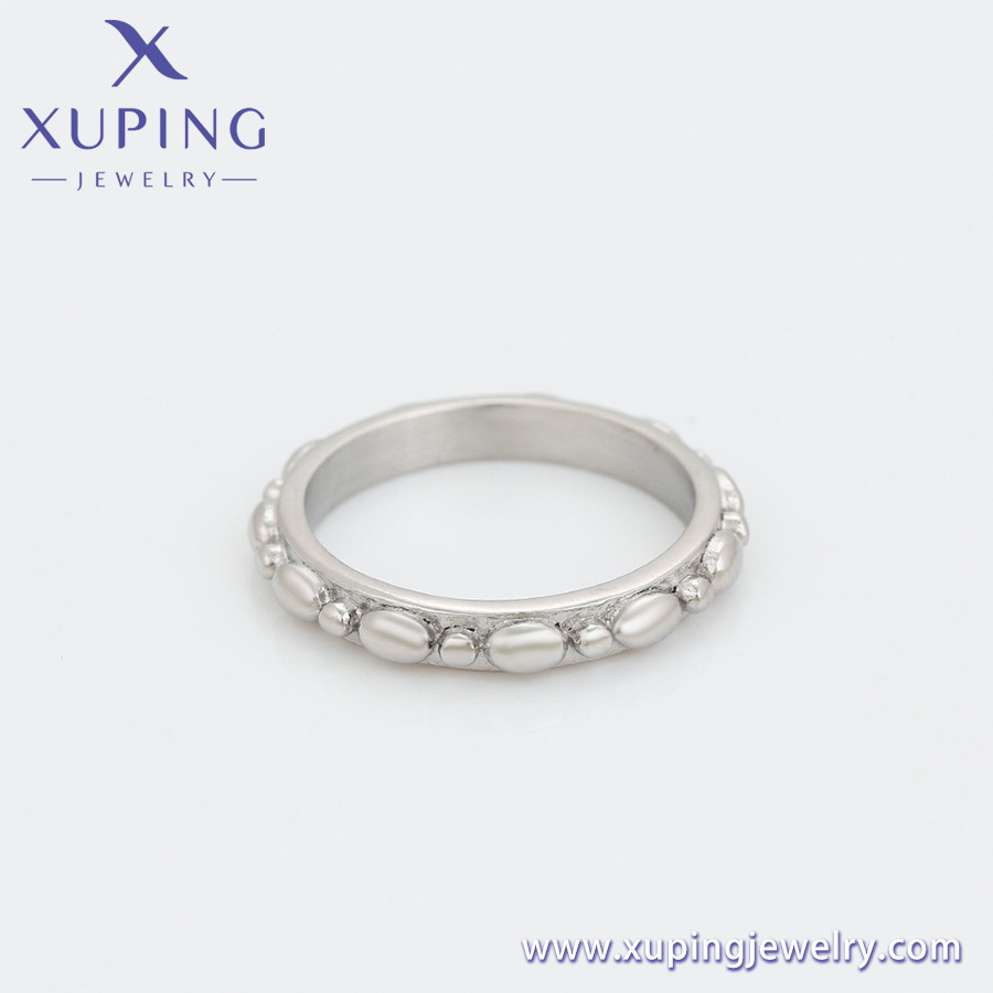 16302 Xuping jewelry stainless steel ring women fashion jewelry platinum plated women jewellery Neutral Simple Ring