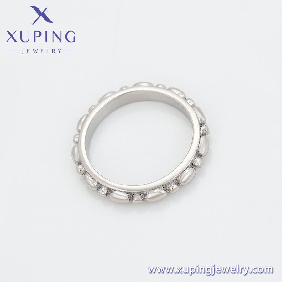 16302 Xuping jewelry stainless steel ring women fashion jewelry platinum plated women jewellery Neutral Simple Ring