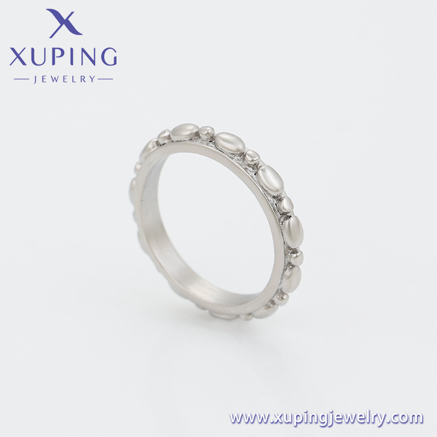 16302 Xuping jewelry stainless steel ring women fashion jewelry platinum plated women jewellery Neutral Simple Ring